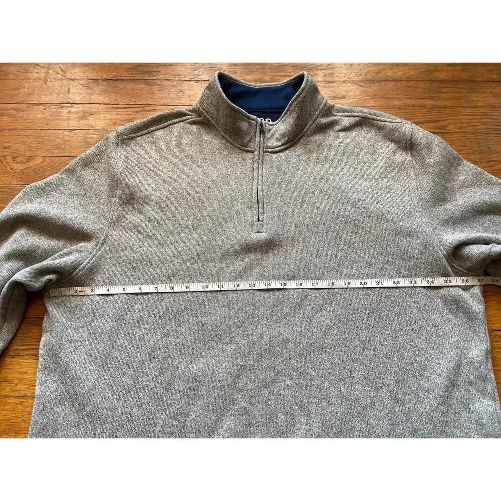 IZOD Gray 1/4 Zip Sweater Mens sz 3XL